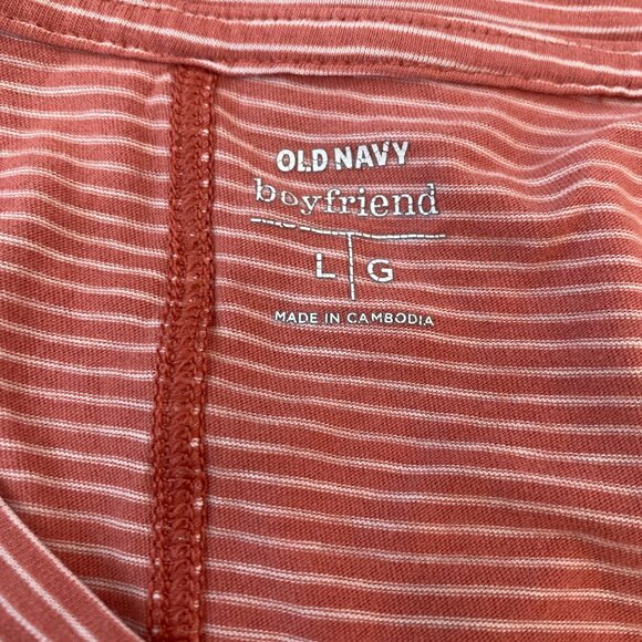 Old Navy Women's Short Sleeve Tee - Red Striped - Picture 5 of 5